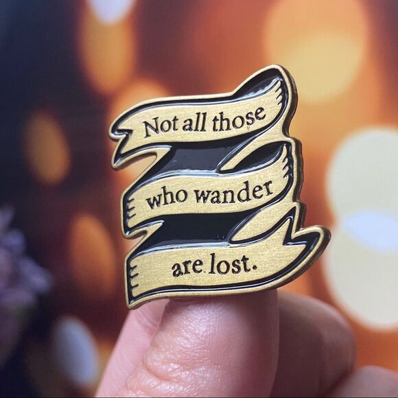 Not All Who Wander Enamel Pin/ Brooch - Picture 1 of 5